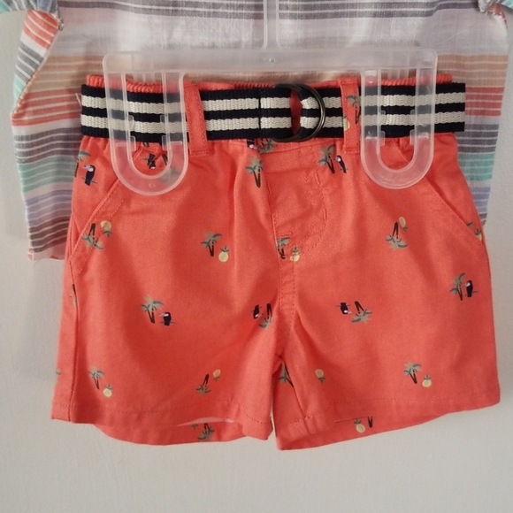 Baby boys button up and shorts set - Picture 2 of 2